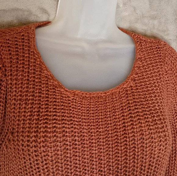 TRIBAL JEANS caramel brown knit sweater (#962) - Picture 2 of 6